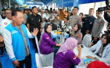 Kapolri Tinjau Baktikes di Gedung KSPSI  Jatim, Layanan Kesehatan Dihadirkan untuk Pekerja dan Masyarakat