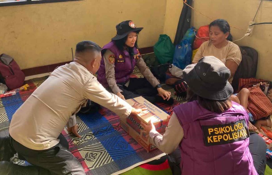Polri Berikan Konseling dan Trauma Healing bagi Korban Gempa di Manggarai Barat