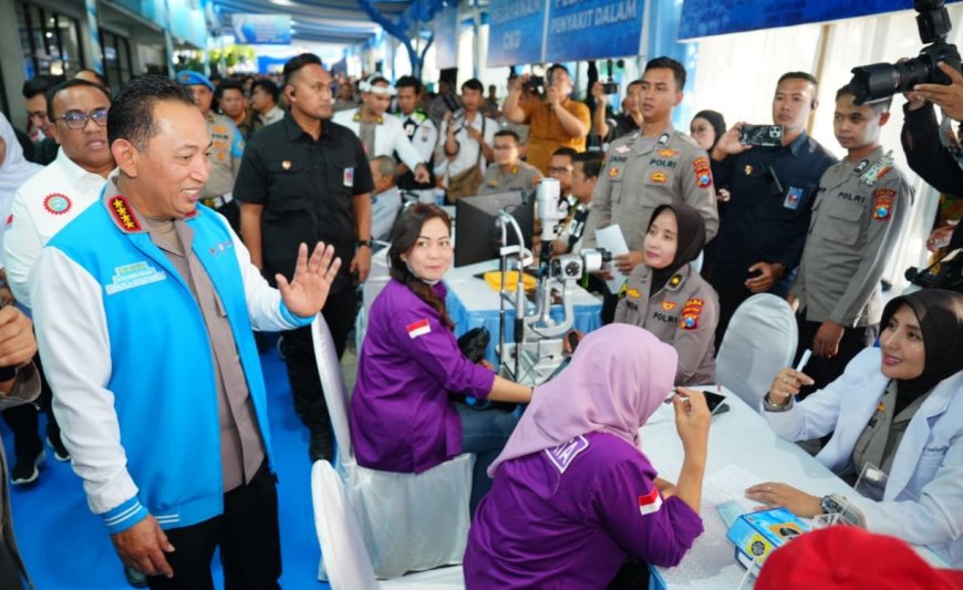Kapolri Tinjau Baktikes di Gedung KSPSI  Jatim, Layanan Kesehatan Dihadirkan untuk Pekerja dan Masyarakat